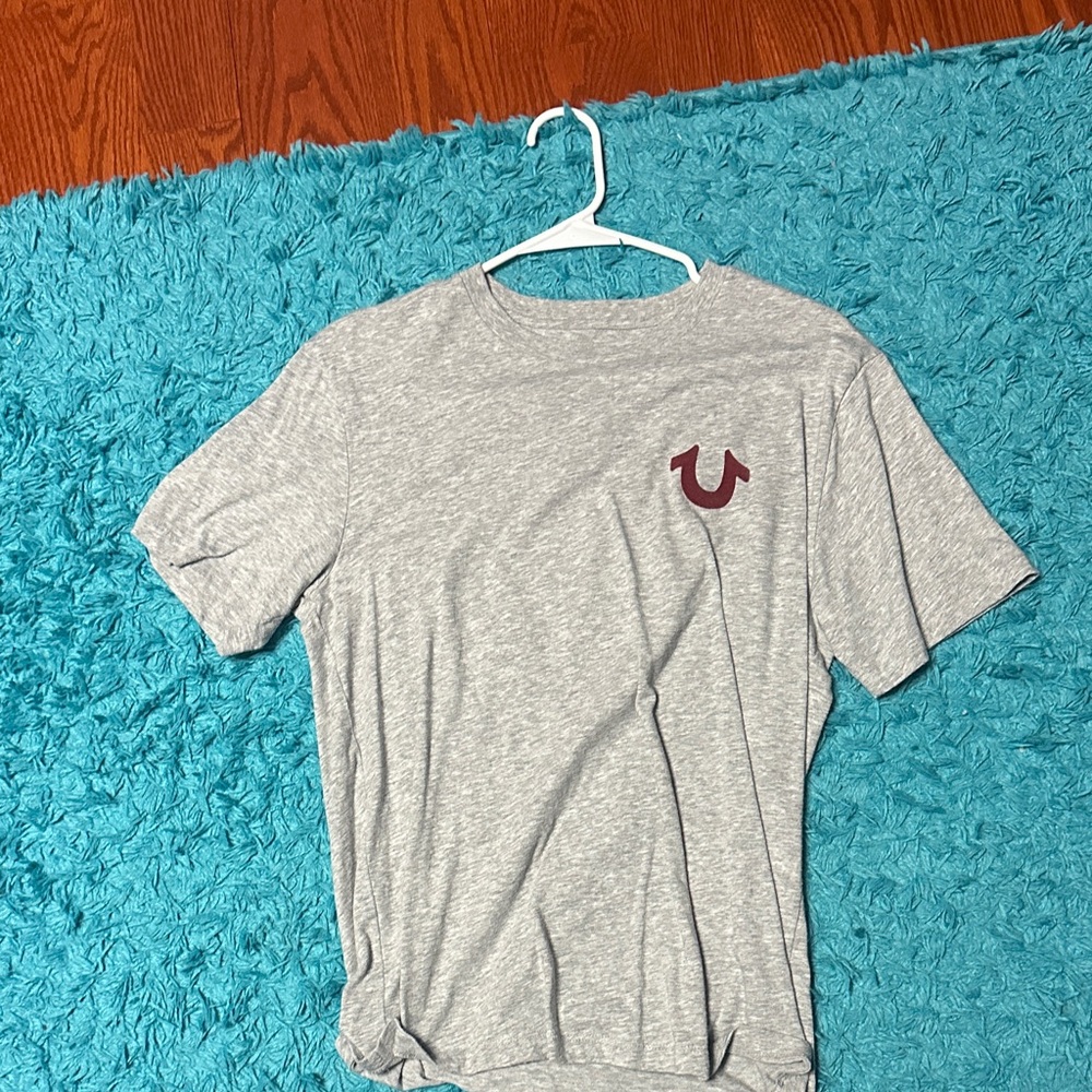 True Religion Gray Tee with Red Graphic